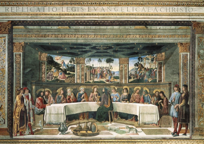 La Cène par Cosimo Rosselli et Biagio d’Antonio - fresque chapelle sixtine